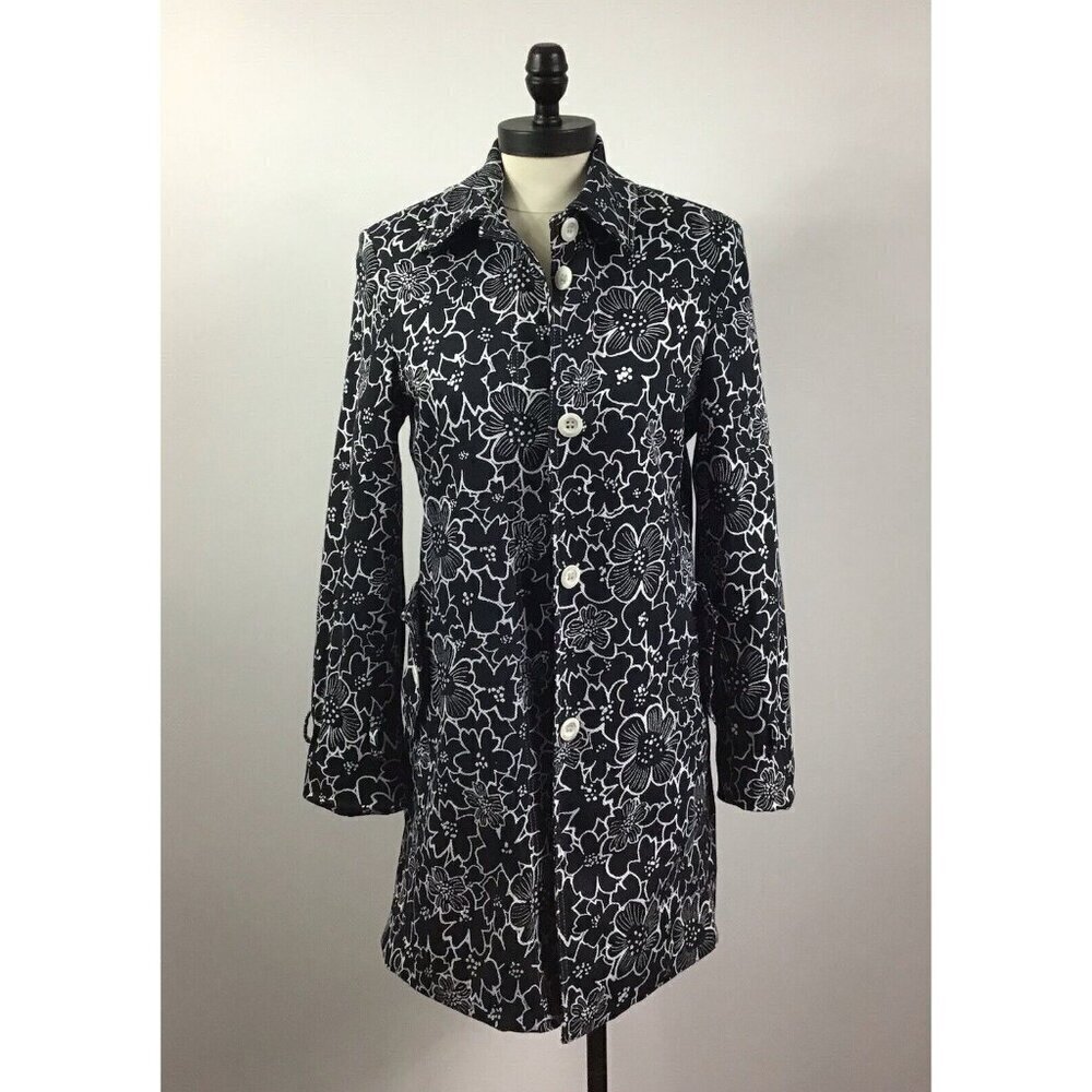 Anne Klein Women's Black/white floral jacket Size 4